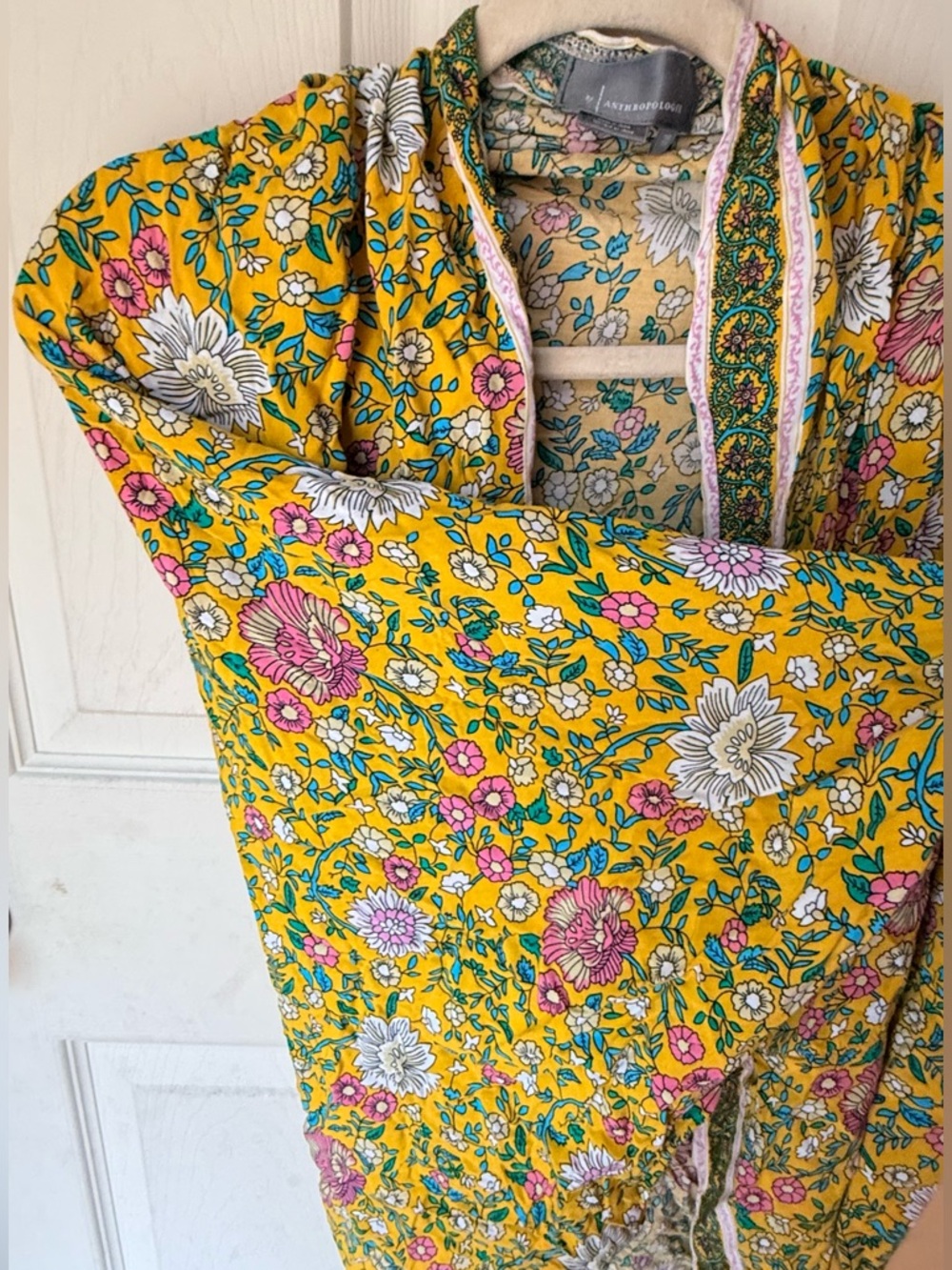 Anthropologie Floral Cocoon Kimono